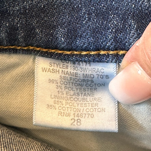 ReDone NWT size 28 high rise ankle cropped straight stretch mid 70’s denim jeans - Picture 11 of 16